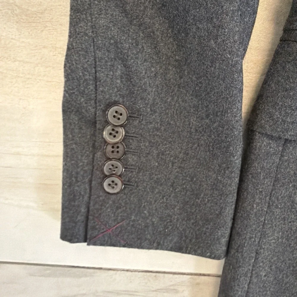 Suit Supply Washington Slim Fit  Jacket Charcoal Grey 100% Wool Super 120 34R